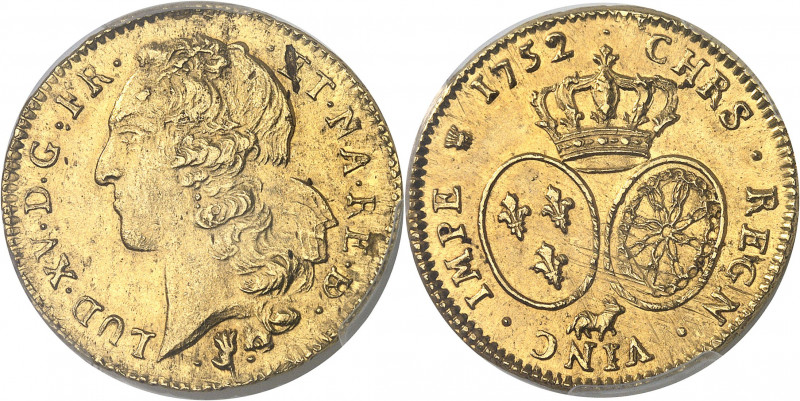 Louis XV (1715-1774). Double louis d’or au bandeau de Béarn 1752, Pau.
PCGS MS6...