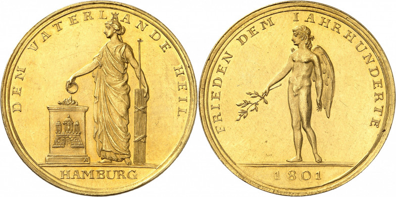 Consulat (1799-1804). Médaille d’Or (aussi Demi-portugalöser de 5 ducats) pour l...