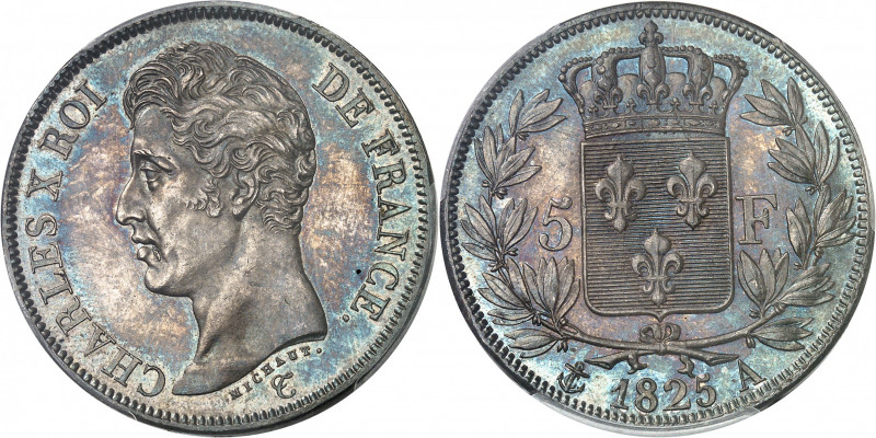 Charles X (1824-1830). 5 francs, 1er type 1825, A, Paris.
PCGS MS63 (41821038)....