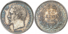 Second Empire / Napoléon III (1852-1870). 50 centimes tête nue 1853, A, Paris.
PCGS MS65 (37658630).
Av. NAPOLEON III EMPEREUR. Tête nue à gauche, a...