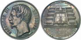 Second Empire / Napoléon III (1852-1870). Médaille, lancement de la construction de l’Hôtel-Dieu de Nantes 1856, Paris.
PCGS SP62 (41821050).
Av. NA...