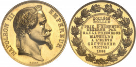 Second Empire / Napoléon III (1852-1870). Médaille d’Or, Prix d’Honneur du Collège Rollin, avec attribution 1866, Paris.
NGC MS 64 (2852558-002).
Av...