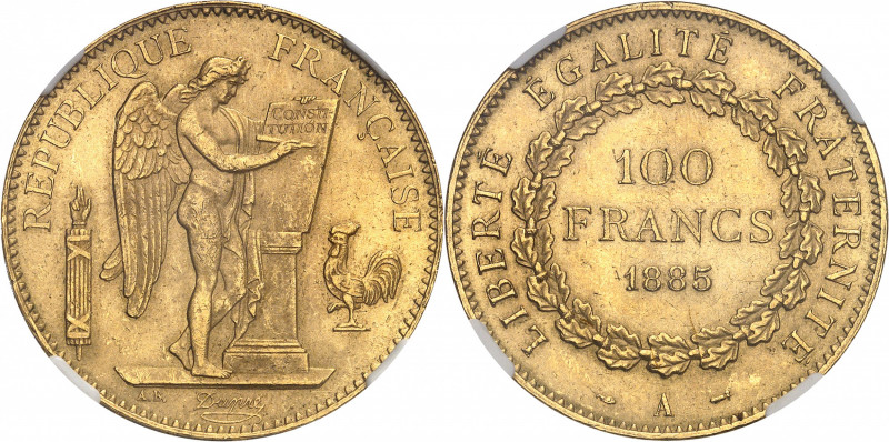 IIIe République (1870-1940). 100 francs Génie 1885, A, Paris.
NGC MS 64 (360082...