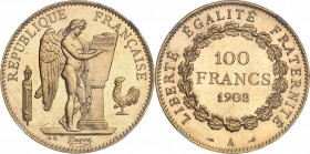 IIIe République (1870-1940). 100 francs Génie, aspect Flan bruni (PROOFLIKE) 1903, A, Paris.
NGC 63+ PL (5850074-001).
Av. RÉPUBLIQUE FRANÇAISE. Gén...