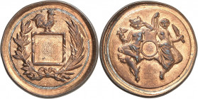 IIIe République (1870-1940). Épreuve hybride de 10 centimes trou carré et [1] centime trou rond, projet de T. Michelin ND (1892), Paris.

Av. Dans u...