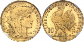 IIIe République (1870-1940). Essai-piéfort de 10 francs Marianne, Flan bruni (PROOF) 1899, Paris.
NGC MS 65 (3923262-004).
Av. REPUBLIQUE FRANÇAISE....