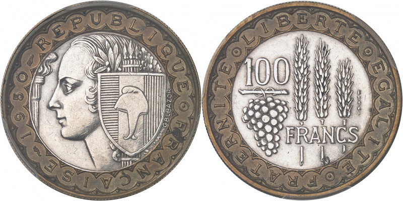 IVe République (1947-1958). Essai bimétallique (cupro-aluminium / cupro-nickel) ...