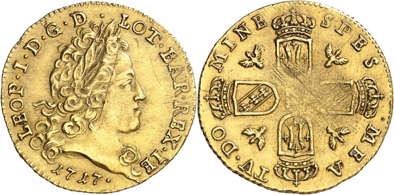 Lorraine (duché de), Léopold Ier (1690-1729). Demi-léopold 1717, Nancy.

Av. L...
