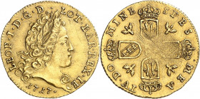 Lorraine (duché de), Léopold Ier (1690-1729). Demi-léopold 1717, Nancy.

Av. LEOP. I. D. G. D. LOT. BA. REX. IE. Buste lauré à droite, au-dessous (d...