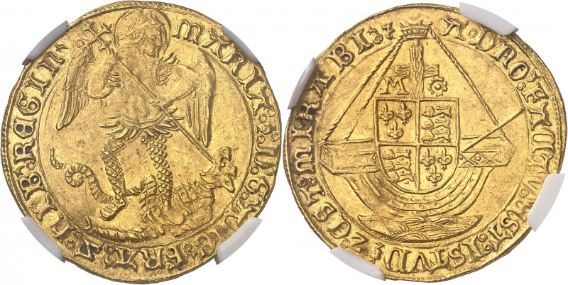 Marie Tudor (1553-1558). Ange d’or, classe I ND (1553-1554), Londres.
NGC MS 61...