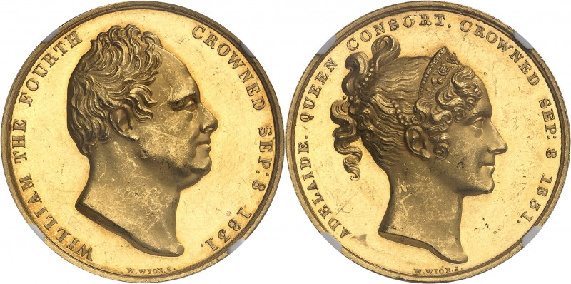 Guillaume IV (1830-1837). Médaille d’Or, couronnement de Guillaume IV et d’Adéla...