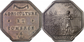 Louis XVI (1774-1792). Jeton de la Compagnie de la Guyan[n]e Française, agriculture et com[m]erce ND (1845-1860), Paris.
PCGS MS63 (42254724).
Av. A...