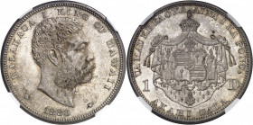 Kalakaua (1874-1891). 1 dollar 1883, San Francisco.
NGC MS 63 (5883934-018).
Av. KALAKAUA I KING OF HAWAII. Tête nue à droite, au-dessous (date). 
...