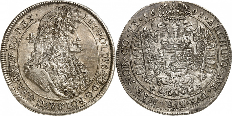 Léopold Ier (1657-1705). Thaler 1691, KB, Kremnitz.
NGC AU 58+ (5782534-021).
...