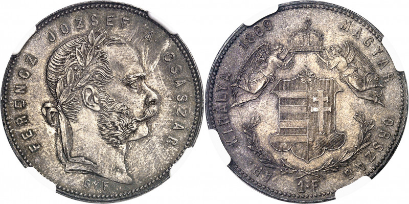 François-Joseph Ier (1848-1916). 1 forint 1869, GYF, Alba Iulia (Gyula Fehervar,...