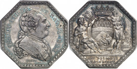 Louis XVI (1774-1792). Jeton pour la 3e Compagnie des Indes orientales et de la Chine 1785, Paris.
PCGS AU58 (42254716).
Av. LUDOV. XVI. FR. ET NAV....