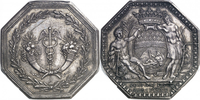 Louis XVI (1774-1792). Jeton pour la 3e Compagnie des Indes orientales et de la ...