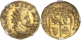 Milan (duché de), Philippe II (1540-1598). Doppia 1578, Milan.
NGC MS 65 (5781461-014).
Av. PHI. REX. HISPA. ET. C. Buste drapé et cuirassé, la tête...
