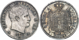 Milan, royaume d’Italie, Napoléon Ier (1805-1814). 2 lire, tranche en relief 1813/83, M, Milan.
PCGS MS63 (41320476).
Av. NAPOLEONE IMPERATORE E RE....