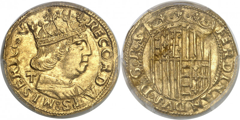 Naples et Sicile, Ferdinand Ier d’Aragon (1458-1494). Ducat ND (1458-1494) T, Na...