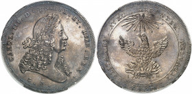 Naples et Sicile, Charles III (1720-1733). Once de 30 tari 1732 CP - SM, Palerme.
PCGS AU58 (41817937).
Av. CAROL. III. D. G. SICIL. ET. HIER. REX. ...