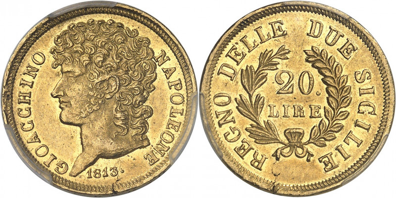 Naples, Joachim Murat (1808-1815). 20 lire 1813, Naples.
PCGS MS62 (41821026)....