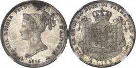 Parme, Marie-Louise (1815-1847). 2 lire 1815, Milan.
NGC MS 61 (4725799-010).
Av. MARIA LUIGIA PRINC. IMP. ARCID. D'AUSTRIA. Buste diadémé à gauche ...