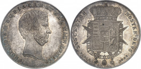 Toscane (Grand-duché de), Léopold II (1824-1849). Francescone (4 fiorini ou 10 paoli) 1858, Florence.
PCGS MS65 (82659600).
Av. LEOPOLDVS II. D. G. ...