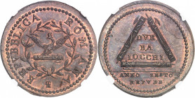 République romaine (1798-1799). 2 baiocchi An VI (1798), Rome.
NGC MS 64 RB (3930789-015).
Av. REPVBLICA ROMANA. Dans une couronne formée de deux br...