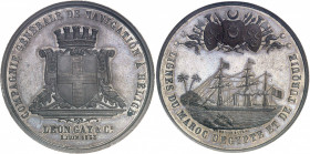 Second Empire / Napoléon III (1852-1870). Jeton de la Compagnie générale de navigation à hélice Léon Gay et Compagnie par Aumoitte 1853, Paris (Stern)...