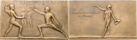 Albert Ier (1889-1922). Plaque, Le salut des armes, l’escrime et le pistolet de Monaco, par E. Robert-Mérignac ND (c.1910), Paris.

Av. LE SALUT DES...