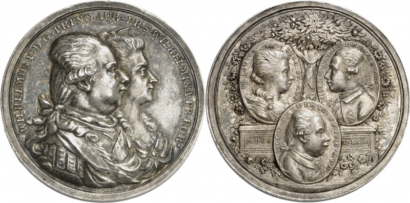 Guillaume V, stathouder général des Provinces-Unies (1751-1795). Médaille, Guill...