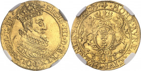 Sigismond III Vasa (1587-1632). Ducat 1623 SB, Gdansk (Dantzig).
NGC AU DETAILS REPAIRED (5780846-015).
Av. SIGIS.III. D: G: REX. POL: M: D: L. R. P...