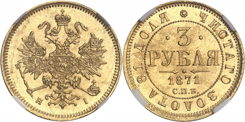 Alexandre II (1855-1881). 3 roubles 1871, Saint-Pétersbourg.
NGC MS 64 (3931285...