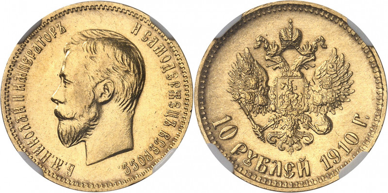 Nicolas II (1894-1917). 10 roubles 1910, Saint-Pétersbourg.
NGC MS 62 (2828886-...