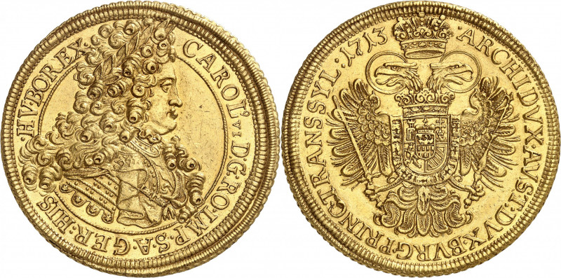Charles VI (1711-1740). 10 ducats 1713, Karlsbourg (Alba Iulia).
NGC MS 61 (614...