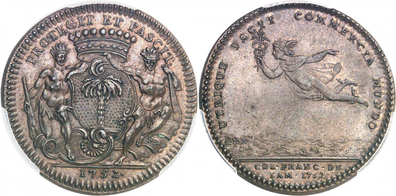 Amérique-Canada (colonies françaises), Louis XV (1715-1774). Jeton de Mathurin B...