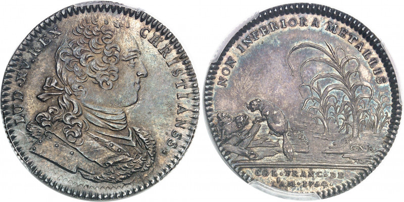 Amérique-Canada (colonies françaises), Louis XV (1715-1774). Jeton “NON INFERIOR...