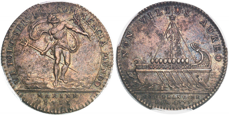 Amérique-Canada (colonies françaises), Louis XV (1715-1774). Jeton “NON VILIUS A...