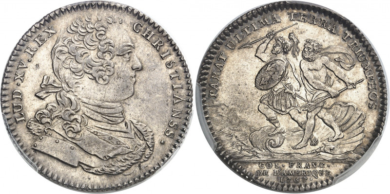 Amérique-Canada (colonies françaises), Louis XV (1715-1774). Jeton “PARAT ULTIMA...