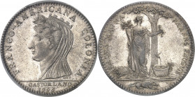 Castorland (1792-1800). Jeton d’un 1/2 dollar, frappe originale 1796, Paris.
PCGS MS62 (42254644).
Av. FRANCO-AMERICANA COLONIA. Buste à gauche de l...