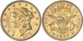 République fédérale des États-Unis d’Amérique (1776-à nos jours). 20 dollars Liberty 1871, S, San Francisco.
PCGS MS61 (41818096).
Av. Dans une bord...