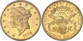 République fédérale des États-Unis d’Amérique (1776-à nos jours). 20 dollars Liberty 1885, Philadelphie.
PCGS AU55 (41537441).
Av. Dans une bordure ...