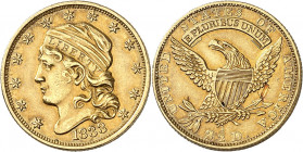 République fédérale des États-Unis d’Amérique (1776-à nos jours). 2 1/2 dollars capped bust 1833, Philadelphie.

Av. Dans une bordure de treize étoi...