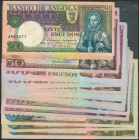 ANGOLA. Set of 30 banknotes, complete series (20 Escudos (2), 50 Escudos (3), 100 Escudos (20), 500 Escudos (2) and 1000 Escudos (3)). 1973. Banco de ...