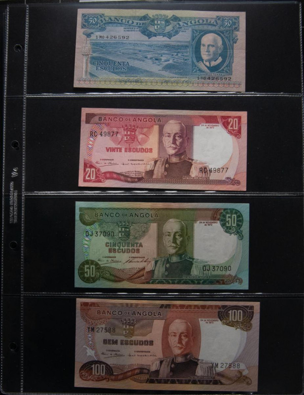 ANGOLA. Interesting set of 42 banknotes. Uncirculated to Fine. TO EXAM. Todas la...