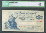 ARGENTINA. 1000 Pesos. 1897. Serie C. (Pick: 249c). ICG25*(Glued 1 cm tear at right). Todas las imágenes disponibles en la página web de Ibercoin