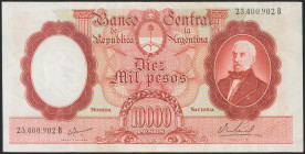 ARGENTINA. 10000 Pesos. 1967. (Pick: 281b). About Uncirculated. Todas las imágenes disponibles en la página web de Ibercoin