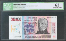 ARGENTINA. 500000 Australes. (1990ca). Serie M. (Pick: 333). ICG63. Todas las imágenes disponibles en la página web de Ibercoin