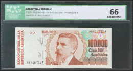 ARGENTINA. 100000 Australes. (1990ca). Serie A. (Pick: 336). ICG66. Todas las imágenes disponibles en la página web de Ibercoin